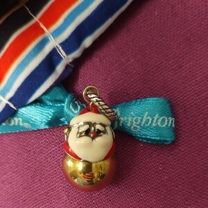 Brighton Santa Charm with Red and Gold Details